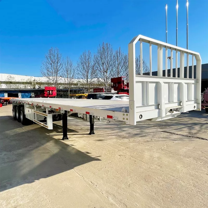 Flatbed Trailer With Front Wall